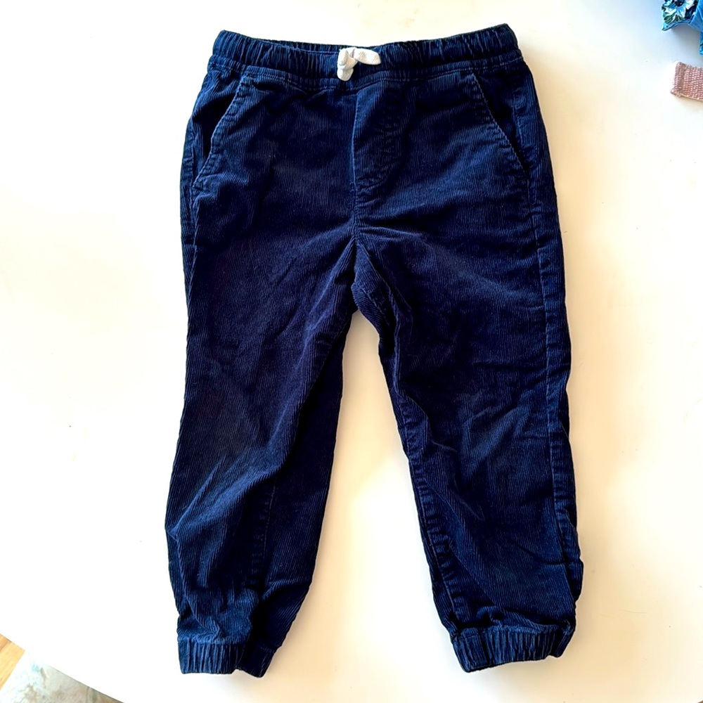 Janie and Jack blue corduroy joggers size 2t used great condition